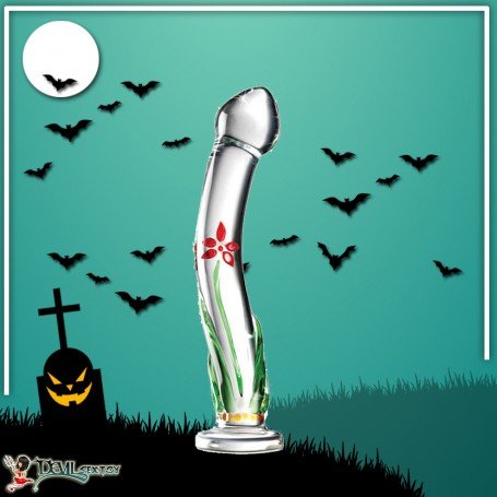 Flower Crystal Glass Dildo Sex Toy GD-004