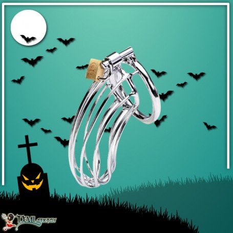 Stainless Steel Iron Wire Male Chastity Lock BDSM-016