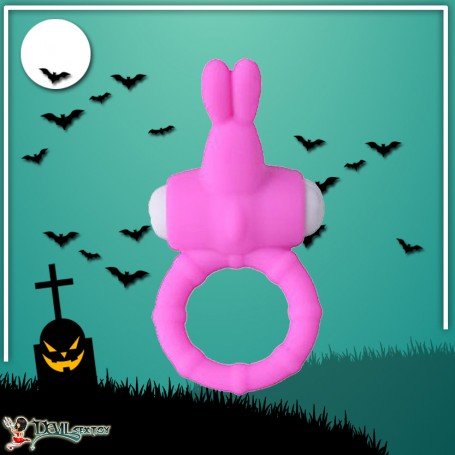 Rabbit Vibrating Penis Ring Blue Lolly CR-018