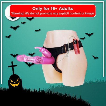 Baile Ultra Harness 7-inch Strap-on with Multi-speed Vibrations SO-033